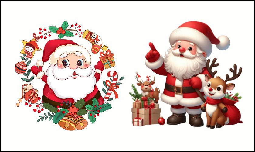 Sticker Gi&aacute;ng sinh h&igrave;nh &ocirc;ng gi&agrave; Noel hề