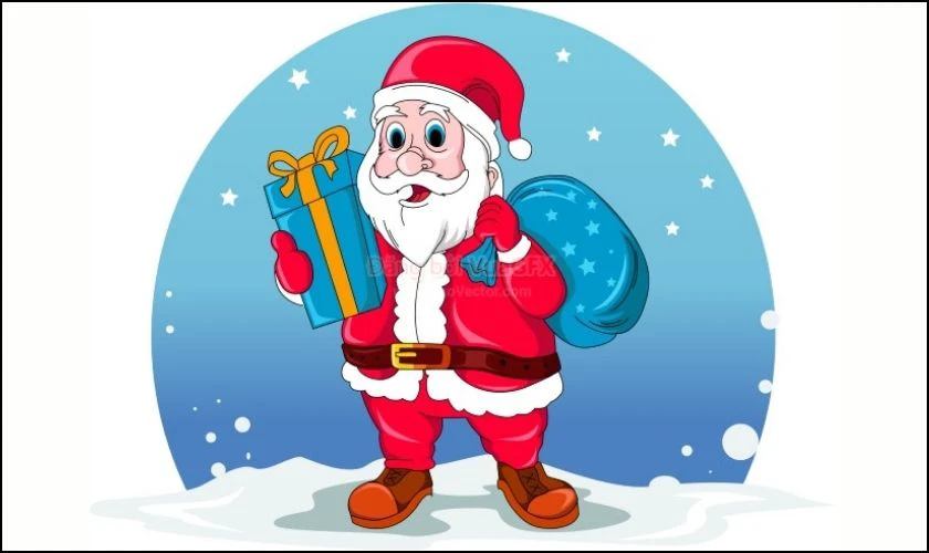 Sticker Gi&aacute;ng sinh h&igrave;nh &ocirc;ng gi&agrave; Noel xịn
