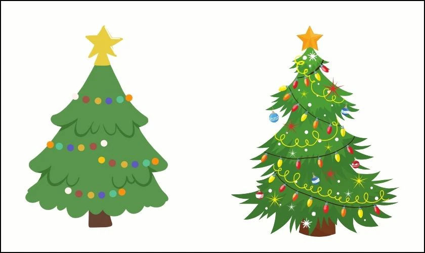 Sticker Gi&aacute;ng sinh h&igrave;nh c&acirc;y th&ocirc;ng Noel