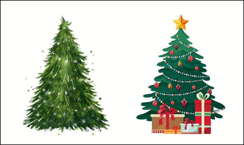 Sticker Gi&aacute;ng sinh h&igrave;nh c&acirc;y th&ocirc;ng Noel mới nhất