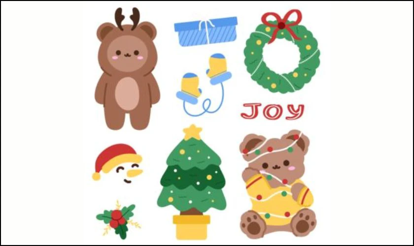 Sticker Gi&aacute;ng sinh cute mới