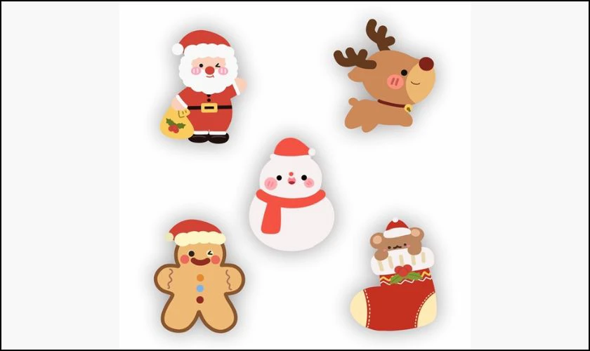 Sticker Gi&aacute;ng sinh cute 8K