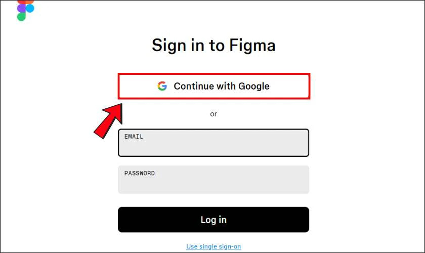 Chọn Continue with Google rồi đợi đăng nhập
