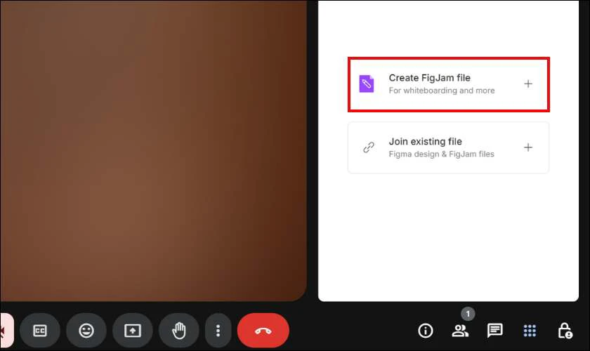 Chọn Create FigJam file để tạo bảng trắng