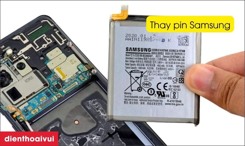 C&aacute;c dịch vụ sửa chữa điện thoại Samsung tại Điện Thoại Vui - Thay pin