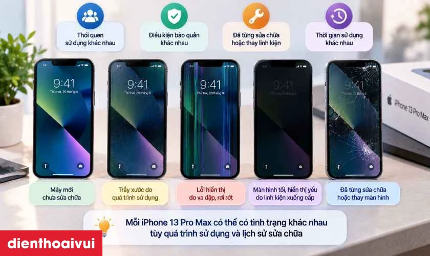 Tình trạng thực tế của từng thiết bị