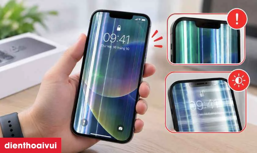 Cáp màn hình và socket kết nối bị ảnh hưởng