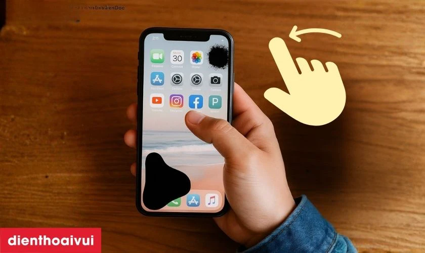 Thử cảm ứng tại khu vực m&agrave;n h&igrave;nh đang c&oacute; dấu hiệu bất thường
