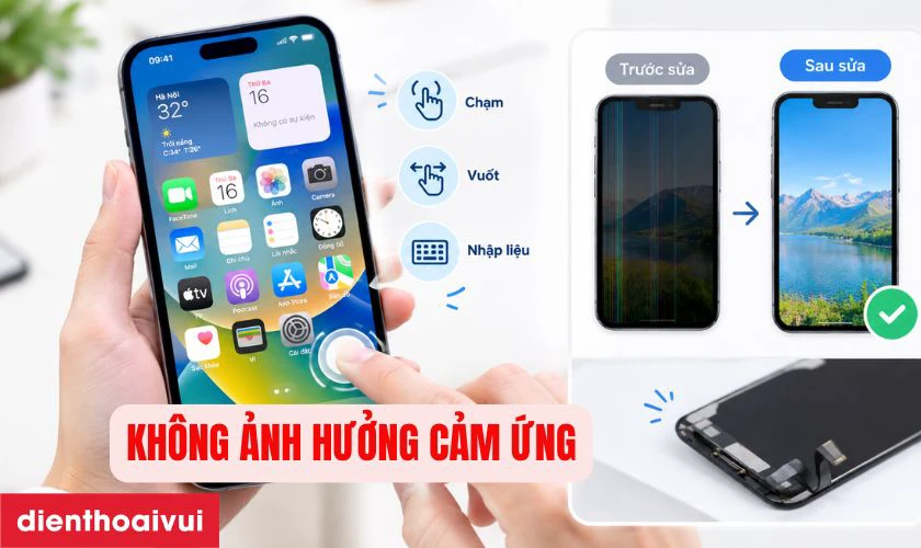 Sửa hiển thị m&agrave;n h&igrave;nh iPhone 15 c&oacute; ảnh hưởng trải nghiệm sử dụng?