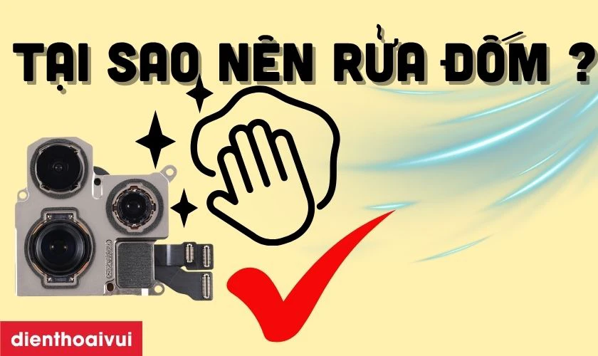 Tại sao n&ecirc;n rửa đốm camera sau iPhone 15 Pro Max thay v&igrave; thay mới?