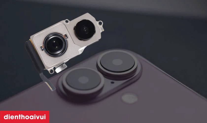 Quy tr&igrave;nh rửa đốm camera sau iPhone 16 tại Điện Thoại Vui