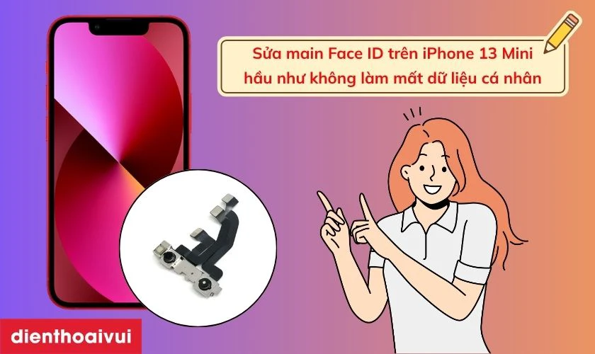 main Face ID iPhone 13 Mini có mất dữ liệu không