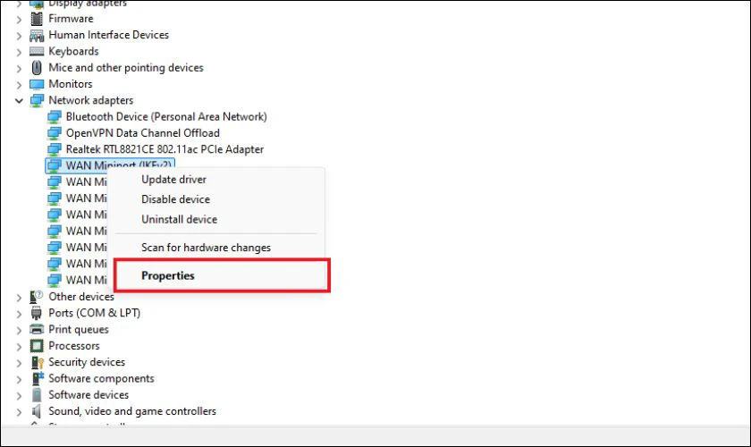 Chỉnh sửa Power Management Settings