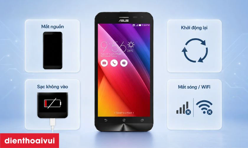 Dấu hiệu nhận biết hỏng main tr&ecirc;n điện thoại Asus