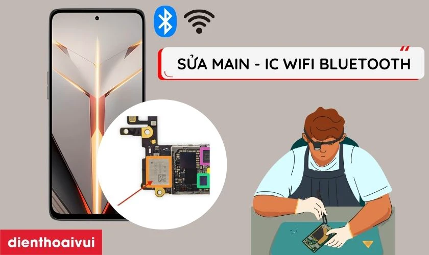 Sửa main - IC Wifi Bluetooth Nubia