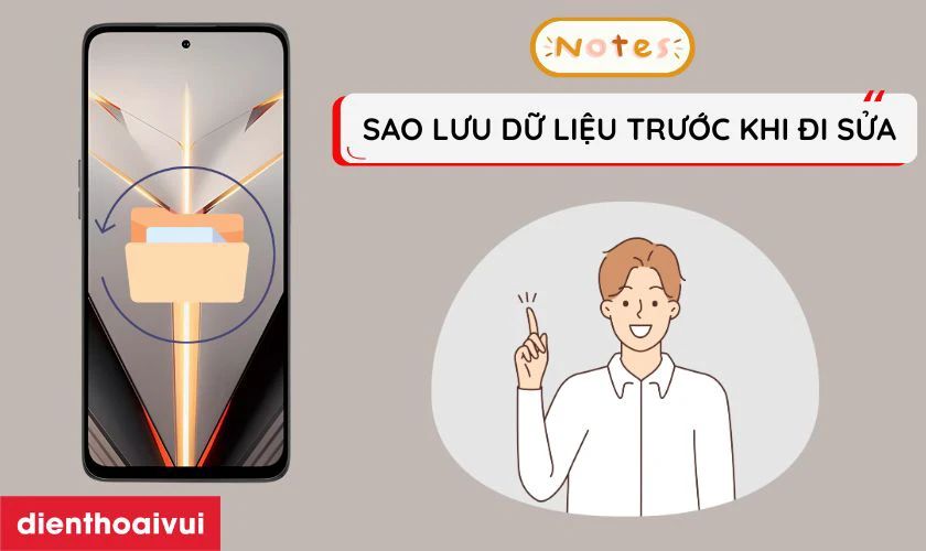 Sao lưu dữ liệu trước khi sửa