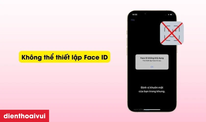 Dấu hiệu lỗi Face ID iPhone 16