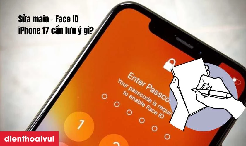 Sửa main - Face ID iPhone 17 c&acirc;̀n lưu ý gì?