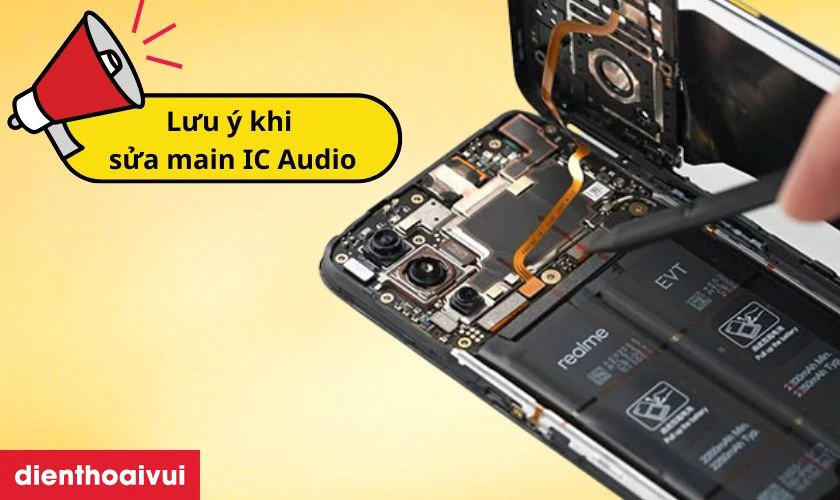 Cần lưu &yacute; g&igrave; khi sửa main IC Audio điện thoại Realme