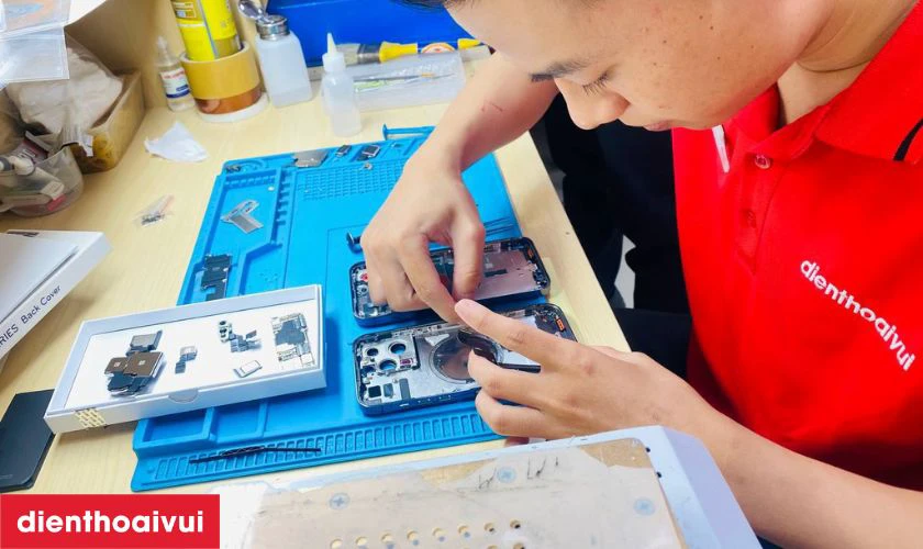 Quy tr&igrave;nh sửa main - IC audio 13 Pro Max tại Điện Thoại Vui
