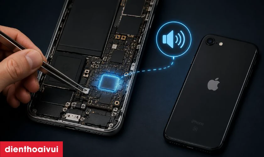 Sửa main - IC audio iPhone SE c&oacute; ảnh hưởng g&igrave; kh&ocirc;ng?