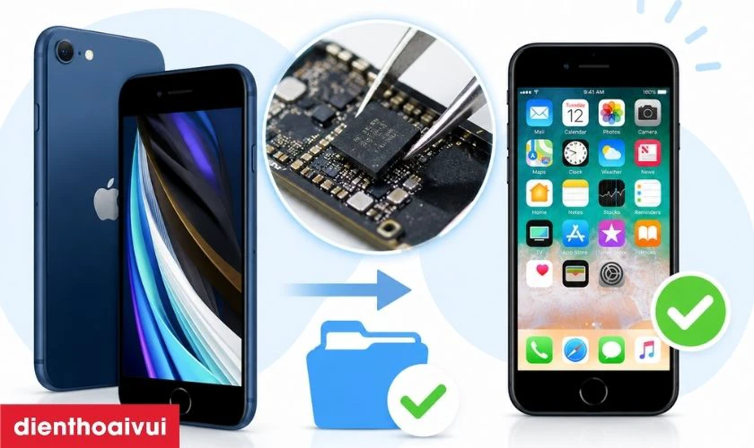 Sửa main - IC audio iPhone SE 2022 c&oacute; mất dữ liệu kh&ocirc;ng?