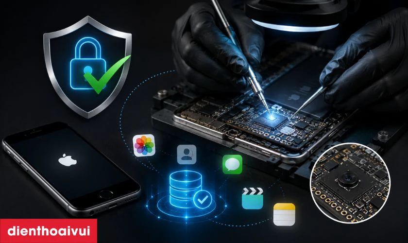 main - IC camera iPhone SE có mất dữ liệu không?
