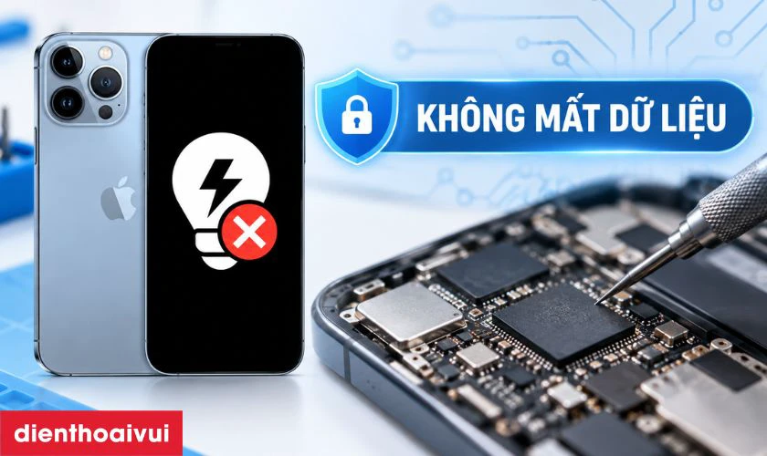 Sửa main - IC Hiển thị cảm ứng điện thoại 13 Pro c&oacute; mất dữ liệu kh&ocirc;ng?