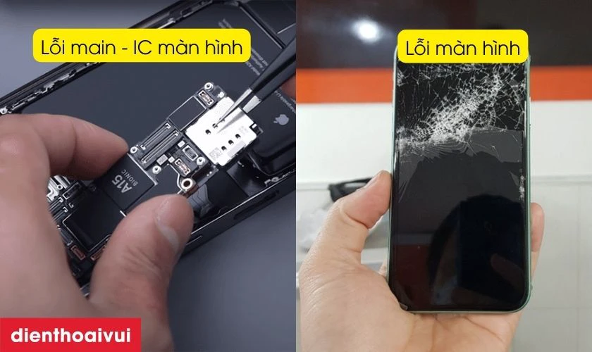 Ph&acirc;n biệt lỗi main - IC m&agrave;n h&igrave;nh v&agrave; lỗi m&agrave;n h&igrave;nh iPhone 14