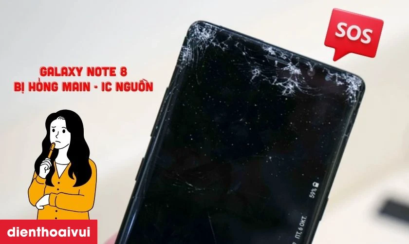 Dấu hiệu cần sửa nguồn Samsung Galaxy Note 8