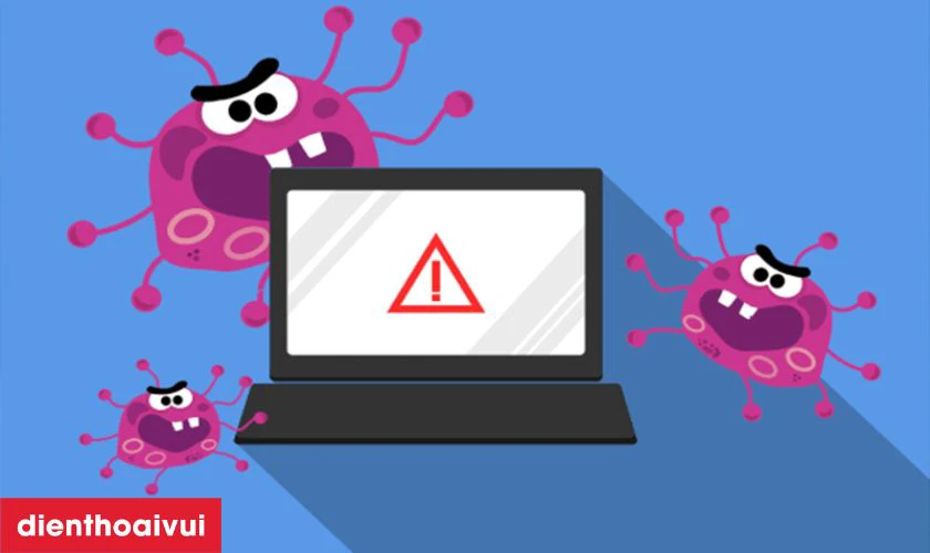 Virus tấn c&ocirc;ng cũng c&oacute; thể l&agrave;m ảnh hưởng đến hoạt động của main MacBook