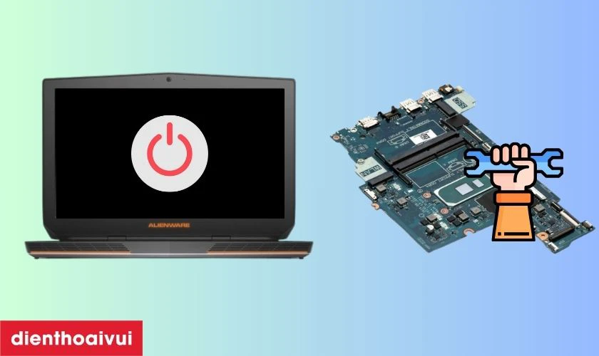 Nhấn n&uacute;t nguồn nhưng m&aacute;y Dell Alienware 17 R2 kh&ocirc;ng l&ecirc;n