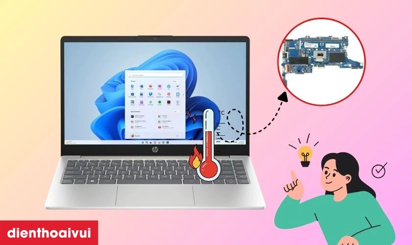 Dấu hiệu HP Pavilion 14-AB000 bị lỗi IC nguồn