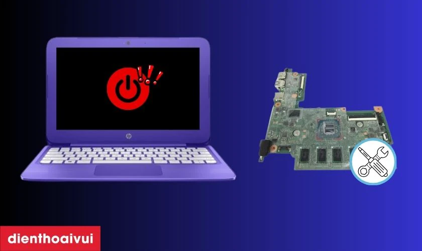 Sửa main - Lỗi IC nguồn HP Stream11-AH lấy liền, giá tốt tại Điện Thoại Vui
