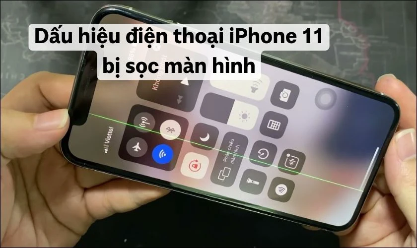 Dấu hiệu điện thoại iPhone 11 bị sọc m&agrave;n h&igrave;nh
