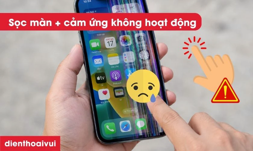 M&agrave;n h&igrave;nh vừa bị sọc vừa phản hồi cảm ứng kh&ocirc;ng ổn định