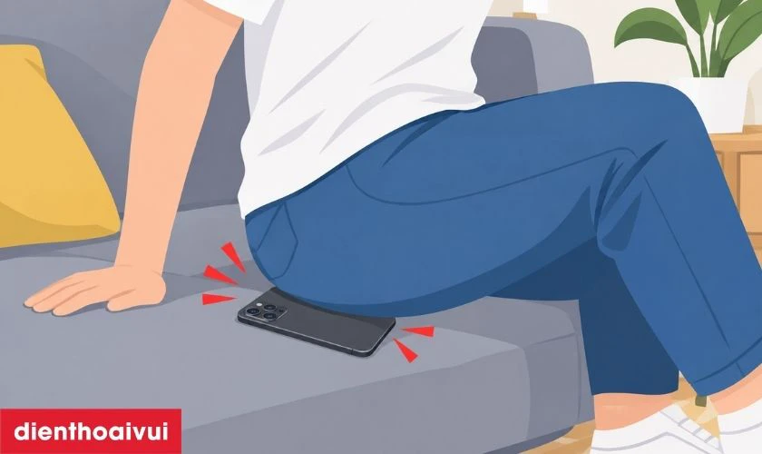 &Aacute;p lực t&aacute;c động l&ecirc;n m&agrave;n h&igrave;nh trong qu&aacute; tr&igrave;nh sử dụng