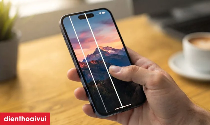 Sửa sọc m&agrave;n h&igrave;nh iPhone 15 Pro