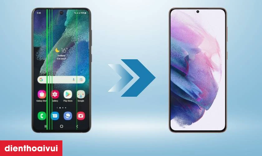 Sửa sọc m&agrave;n h&igrave;nh Samsung S21 FE l&agrave; g&igrave;