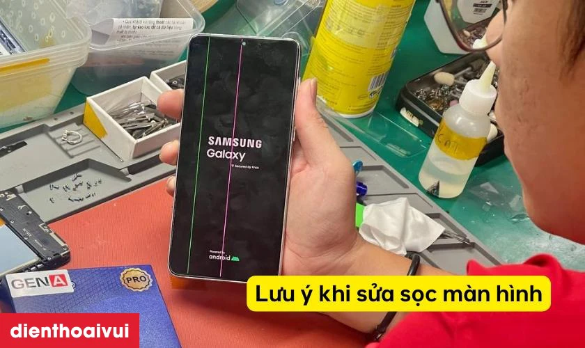 Cần lưu &yacute; g&igrave; trước khi v&agrave; sau khi sửa sọc m&agrave;n h&igrave;nh Samsung S22 FE