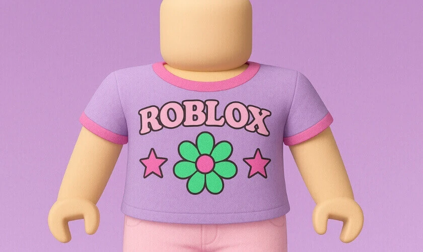 T-Shirt Roblox girl y2k màu tím