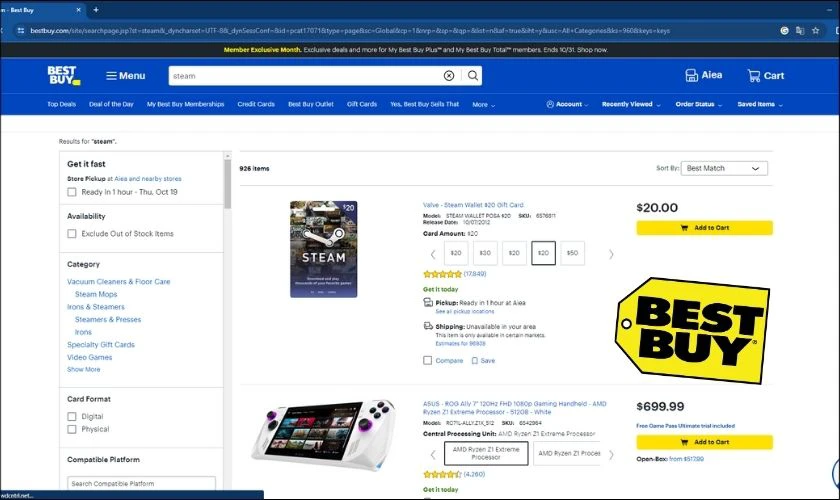Best Buy săn game Steam Black Friday