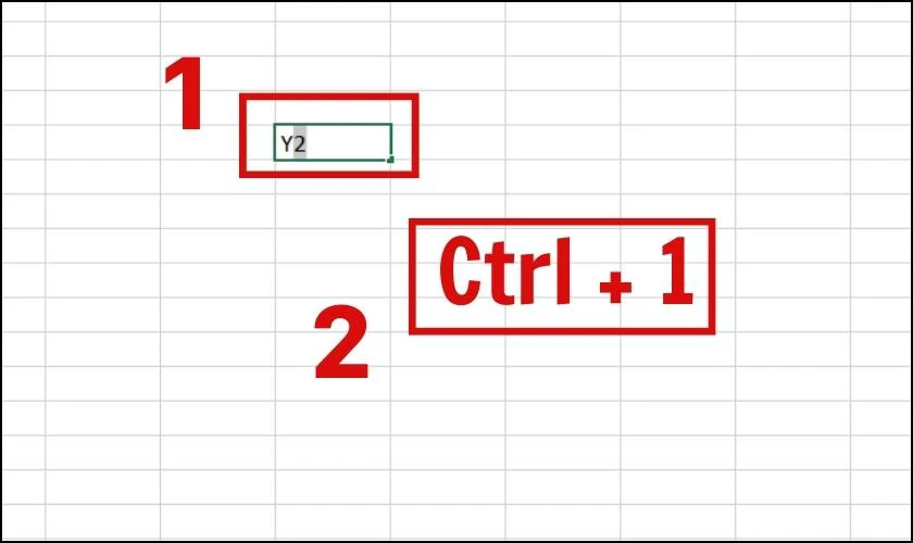 Nhấn kết hợp phím Ctrl + 1