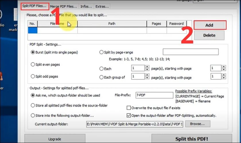 C&aacute;ch t&aacute;ch file PDF th&agrave;nh nhiều file miễn ph&iacute; với Adolix Split