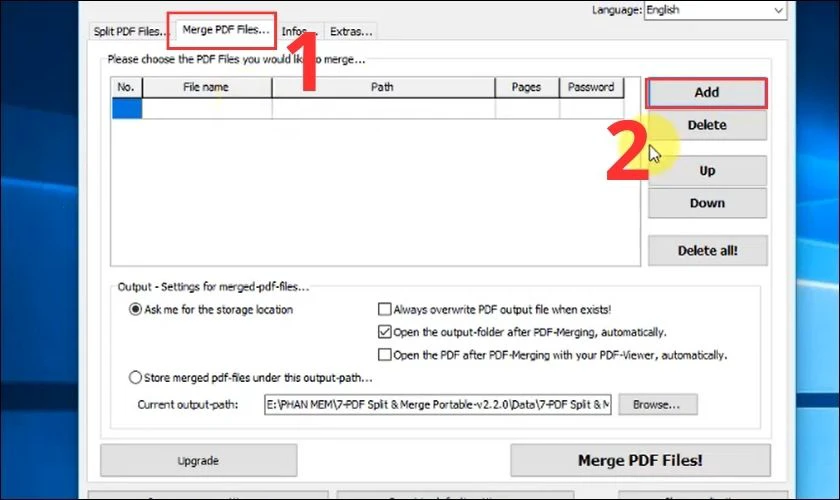Hướng dẫn gh&eacute;p file PDF