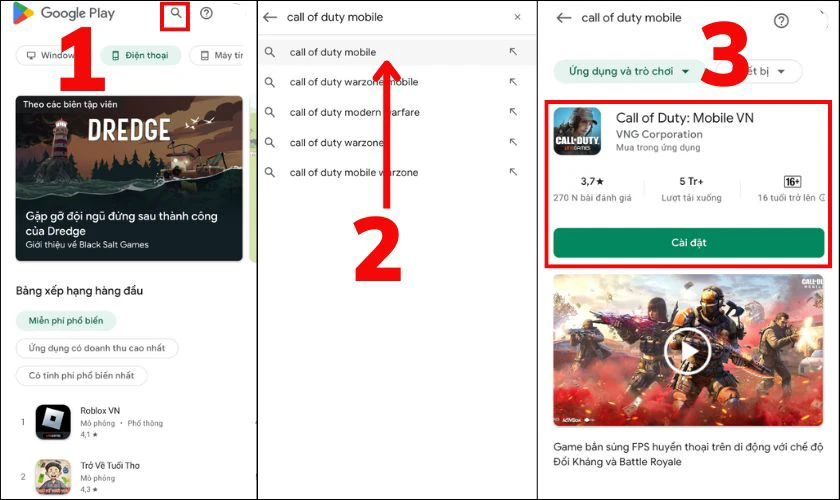 C&aacute;ch tải Call of Duty tr&ecirc;n điện thoại Android