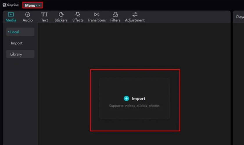 Chọn file video cần chỉnh sửa