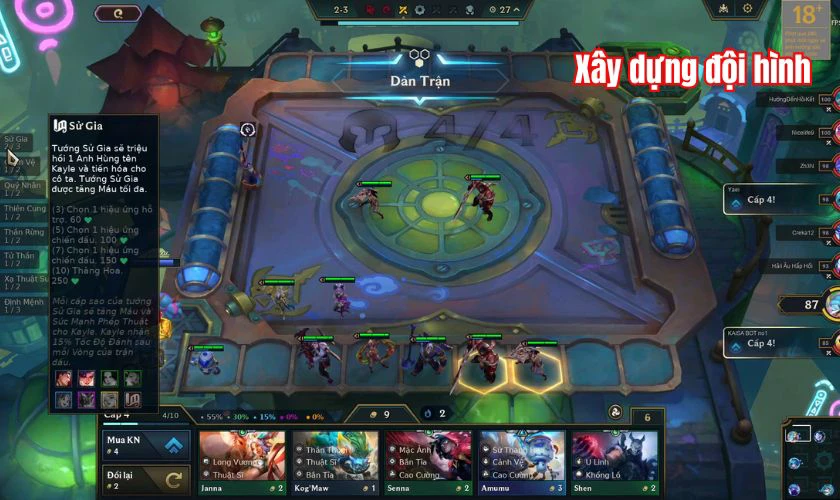 Gameplay Đấu Trường Chân Lý Mobile - Xây dựng đội hìn