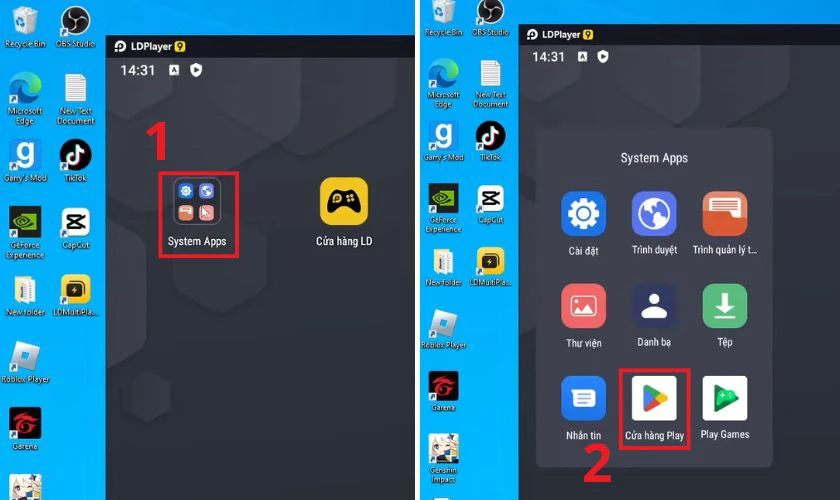Tiếp tục vào System Apps và chọn Cửa hàng Play