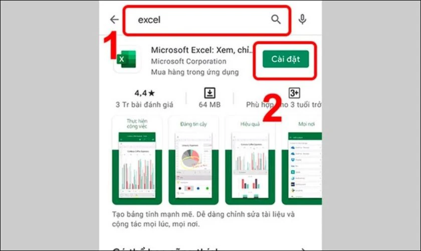 Tải Excel miễn phí trên điện thoại iPhone, Android